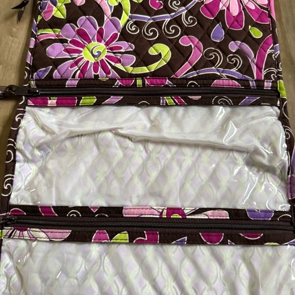 Vera Bradley Purple Punch Travel Organizer Hanging Clear Pockets Floral RETIRED - Picture 8 of 11